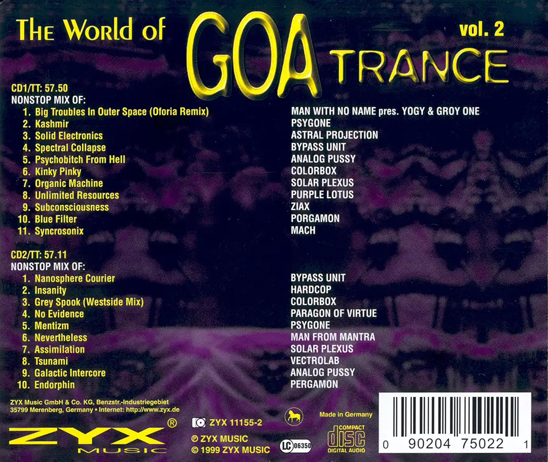 The World of Goa Trance 2 compilation, CD from 1999 at PsyDB
