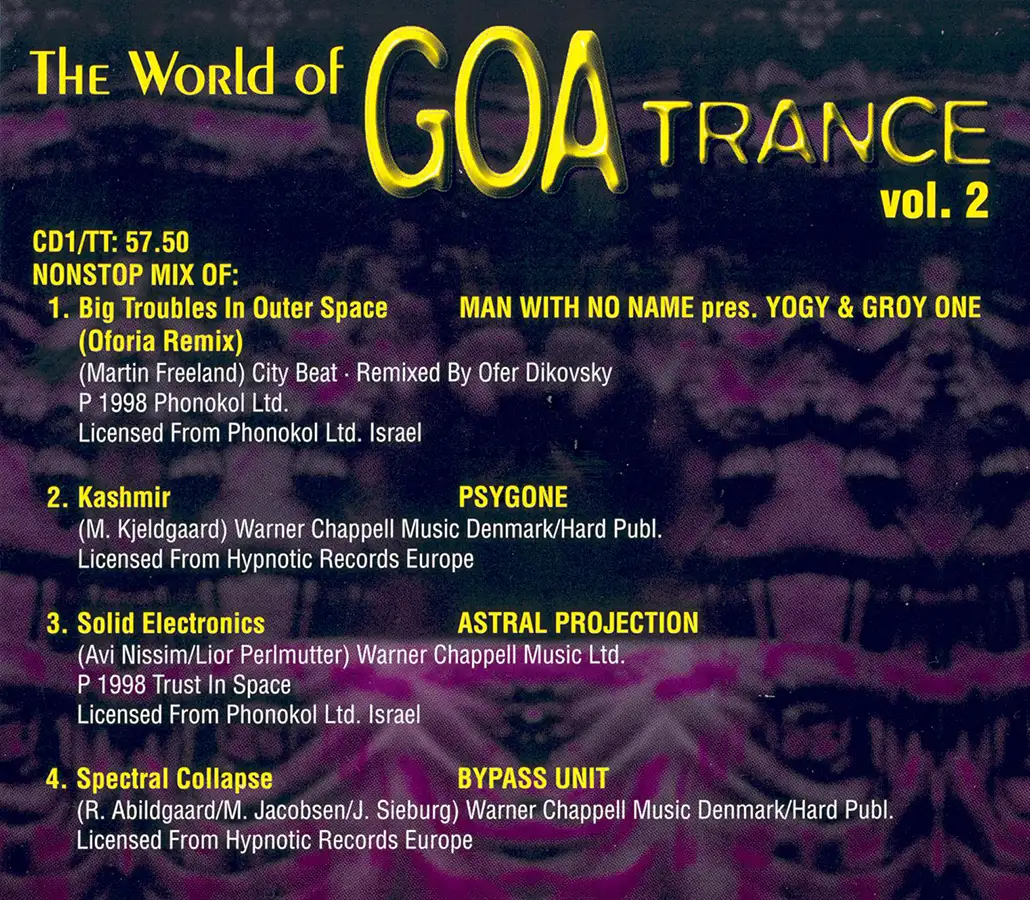 The World of Goa Trance 2 compilation, CD from 1999 at PsyDB
