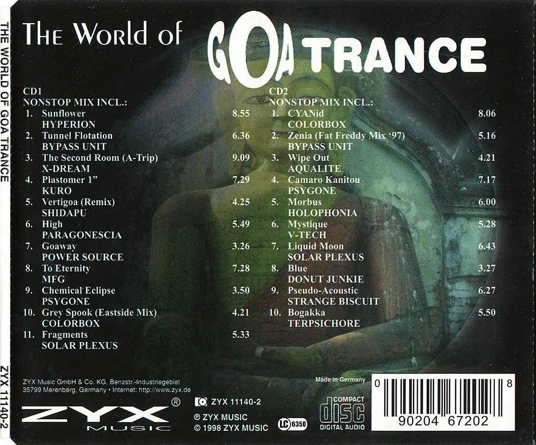 The World of Goa Trance 1 compilation, CD from 1998 at PsyDB