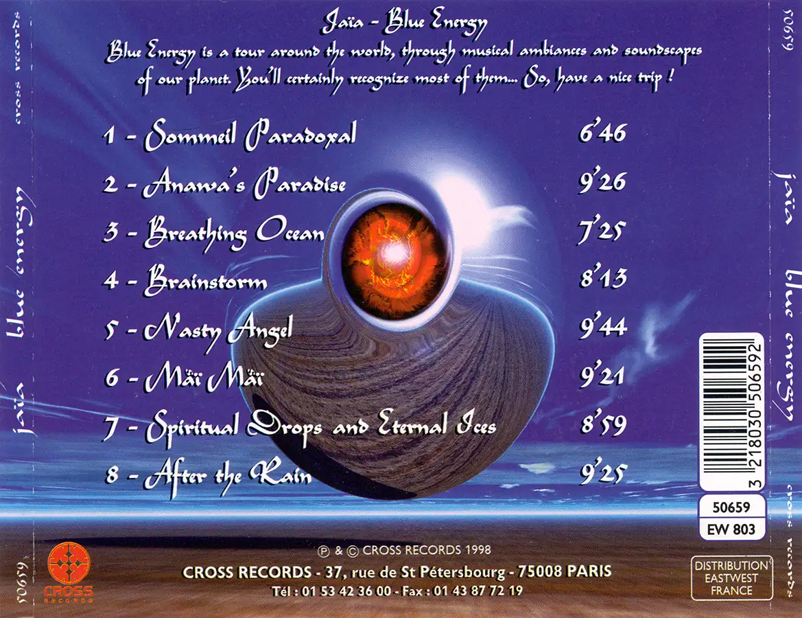 Blue Energy by Jaia album, CD from 1998 at PsyDB