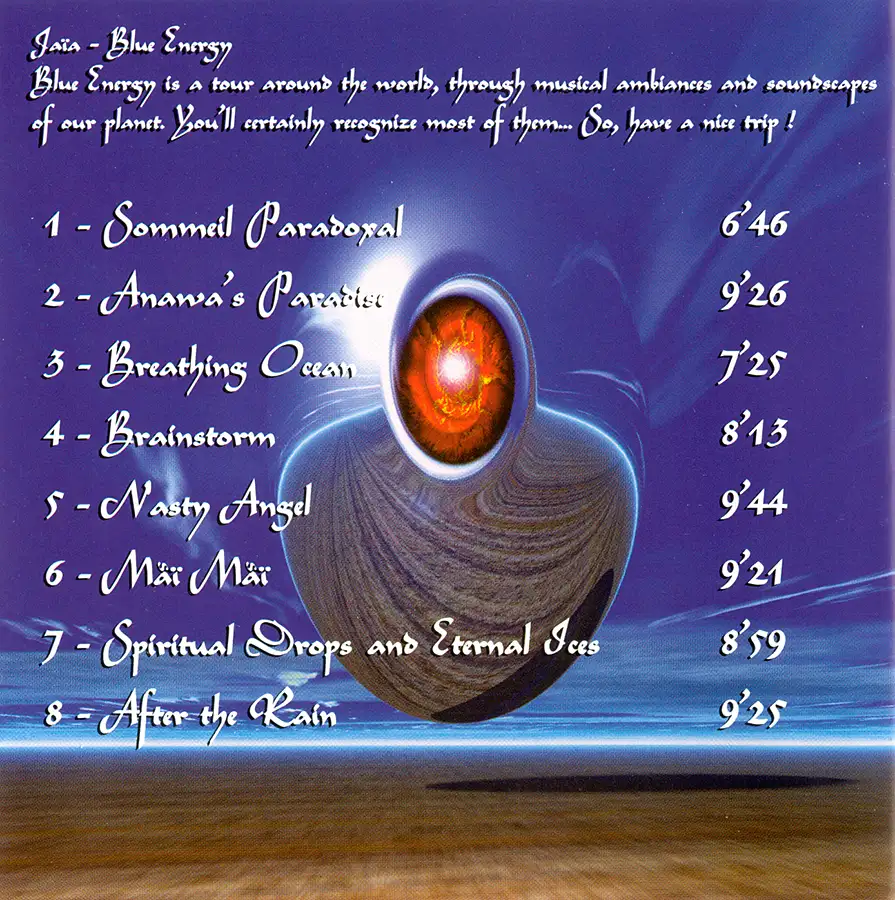 Blue Energy by Jaia album, CD from 1998 at PsyDB