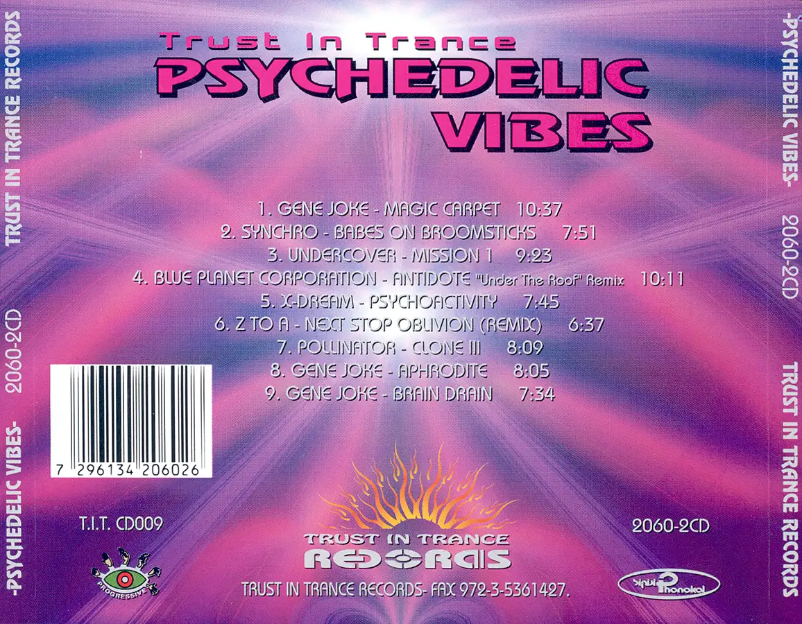 Psychedelic Vibes 1 compilation, CD from 1996 at PsyDB