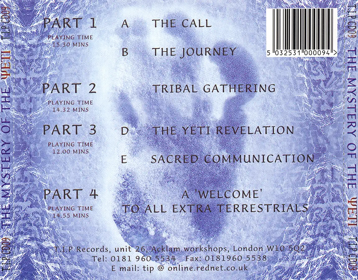 Mystery of the Yeti 1 by Yeti album, CD from 1996 at PsyDB