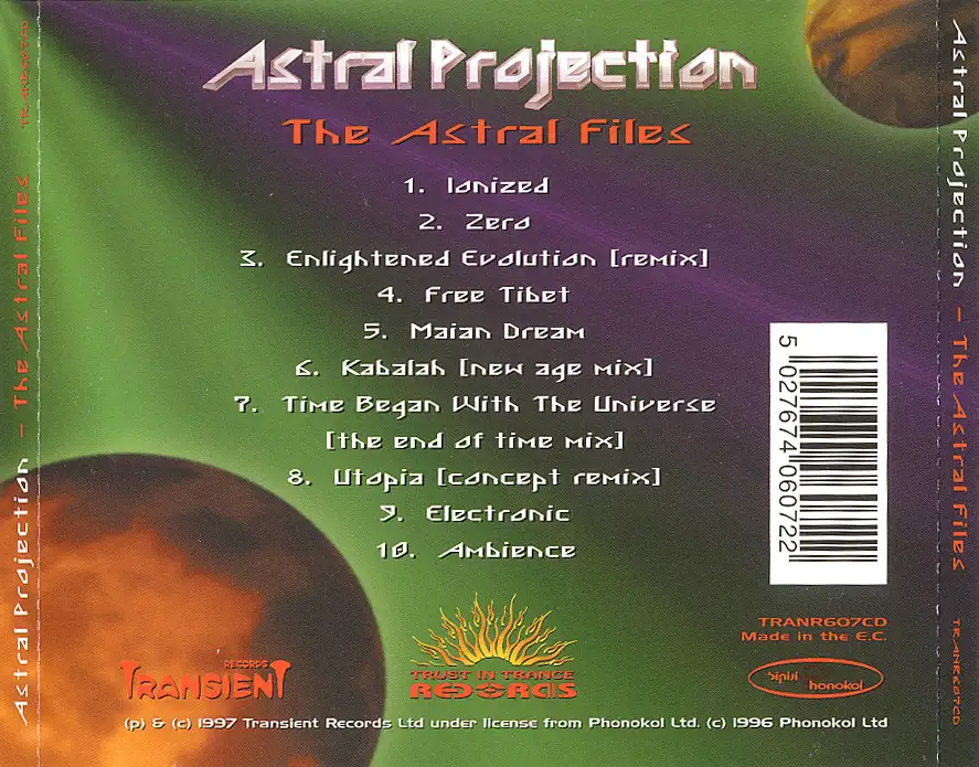 The Astral Files by Astral Projection album, CD from 1997 at PsyDB