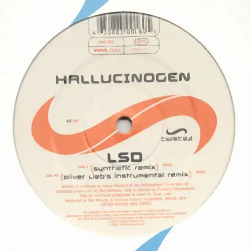 LSD The Remixes EP by Hallucinogen single, vinyl from 2002 at PsyDB