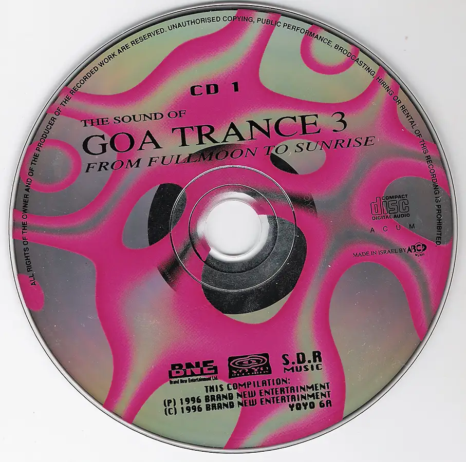 The Sound of Goa Trance 3 compilation, CD from 1996 at PsyDB